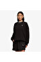سويت شيرت نسائي أسود من Wardrobe Essentials Crew