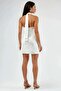 Halter Collar Back Low-cut Dress - 3