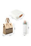 Steel Core Bento Lunch Box 839ml w/ Lunch Bag & Bottle – Leakproof Set Ivory Terracotta - 9