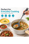 Cooking Spoon Nylon 203C Heat Resistant Soft Grip Dishwasher Safe Non Stick Friendly Kitchen Spoon - 3