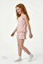 Girls Pinky Cherry Beige Pyjama Set - 2