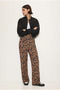 Comfortable Fit High Waist Wide-Leg Viscose Mix Women's Trousers