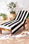 100% Cotton Large Size Soft Quick Drying Striped Beach Sea Bath Towel Unisex 75X150 - 3