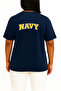Oversize Navy Unisex T-Shirt with Pocket and Back Print - 4