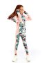 Modern Romance Flower Patterned Girl's Sports Leggings - 2