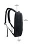 Unisex Slim Backpack with TSA Lock & USB Port - Water-Resistant Daypack for Travel/School - 4