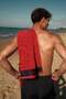 Unisex Jacquard Cotton Beach Towel Red - 3