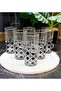 6-Piece Full Moon Pattern Coffee Side Soft Drink Glasses 250Cc Black - 2