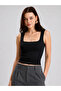 Women's Black Ultra Premium 95% Cotton Square Neck Strap Blouse - 2
