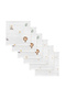 Simba&Stars 100% Organic Cotton Muslin 6-Pack Mouth Cloths