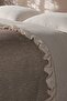 Vesta 100% Cotton Ruffled Single Pique-Bedspread 160*230 cm Brown - 3