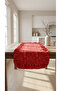 100% Cotton Red Ruffled Special Patterned Runner 40X110 - 4