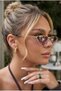 Rings Cat Eye Ultra Light Purple-Pink Women's Sunglasses with Uv400 Filter - 3