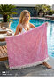 Bath Towel, Peştemal, Beach Towel - Jacquard Musse Design, Organic 100% Cotton - Breathable Fabric - Quick Drying Feature - 3