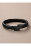 Unisex Genuine Magnetic Vegan Steel Leather Bracelet - 2