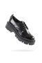 Zri̇n-754 Premium Black Patent Leather Lace-Up Orthopedic High-Sole Loafer - 3