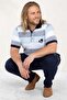 Large Size Polo Collar T-Shirt 23409 NAVY BLUE - 2