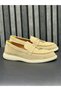 Beige Suede Leather Men's Buckle Shoes - 3