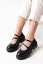 Zri̇n-868-756 Premium Black Patent Leather Orthopedic High-Sole Loafer