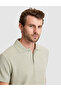 Khaki Slim Fit Knitted Textured Buttoned Polo Collar T-Shirt 50310171-Vr027 - 2