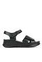 , Women's Genuine Leather Comfort Sandals 1611051Z7110 Black - 3