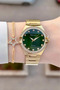 Dial Green Strap Gold Color 32 mm Women's Wristwatch - 3