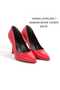 "Stiletto" Red  Medium Length 9cm Goblet Heel Women's Shoes New Season - 2