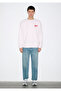 M Heart Embroidered Crew Neck Pink Sweatshirt 0S10577-70989 - 4