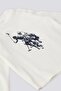 U.S. Polo Assn Gray Melange Garnished Sleeve Detail Baby 3 Piece Set - 2