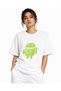 Tricou Unisex Bumbac Premium Casual " Android eats Apple " - 2