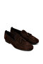 Genuine Suede Brown Men's Loafer Shoes - 5