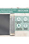 Leather -backed prayer mat for car, workplace, with carrying bag, giftable prayer mat, 70x110cm, Grey, Rose Garden. - 3