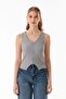 Basic Corded Buttoned Vest - 8