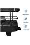 Kitchen Dish Drainer Drying Rack with Detachable Drip Tray & Cutlery Holder – Black - 5