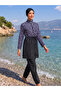 Women's Woven Fabric Hijab Swimsuit with Adjustable Cuffs and Stopper - 2