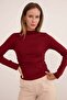 Basic Draped Side Stand Collar Modal Blouse