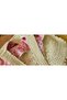 Handmade, Pastel Yellow 100% Cotton Yarn Summer Rose Embroidered Lined Women's Lace Shoulder Bag, Single Item - 6