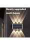 8LED White 6000K Outdoor Solar Fence Lights Waterproof LED Up-Down Solar Wall Lights Porch Decor Gar - 4