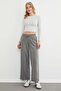 Modal Sweatpants with Tie Waist and Green Front Detail