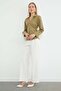 Long Sleeve Shirt with Draped Sides - 4
