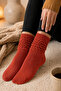 Original Women's 3-Pair Premium Thick Drawstring Slouchy Long Socks Soft Textured Cotton Terry Sole Boot Socks Compatible with Aerobics Knee-Length Dust Socks Home Sleep Warm Winter Socks Set - 3-Pack - 6