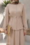 Beige Ayrobin Suit with Skirt and Gipeli - 2