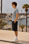 Men's Trend Crew Neck Comfortable Basic Anthracite T-Shirt - 5