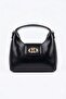 Flip Lock Faux Leather Handle Bag