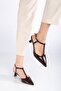 Tegan Heeled Patent Leather Shoes Brown - 4