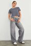 Striped Crew Neck Transitional Crop T-Shirt - 5