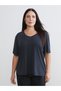 Two Mt Shop Quality Soulife Black Combed Cotton Plain Standard & Regular Short Sleeve Women's T-Shirt - 2