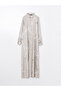Original Patterned Women's Shirt Dress - 7