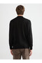 Southblue Black Half Turtleneck Wool Blend Men's Knitwear Sweater - 4