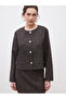 Two Mt Shop Quality Soulife Brown Tweed Patterned Loose & Baggy Women's Jacket